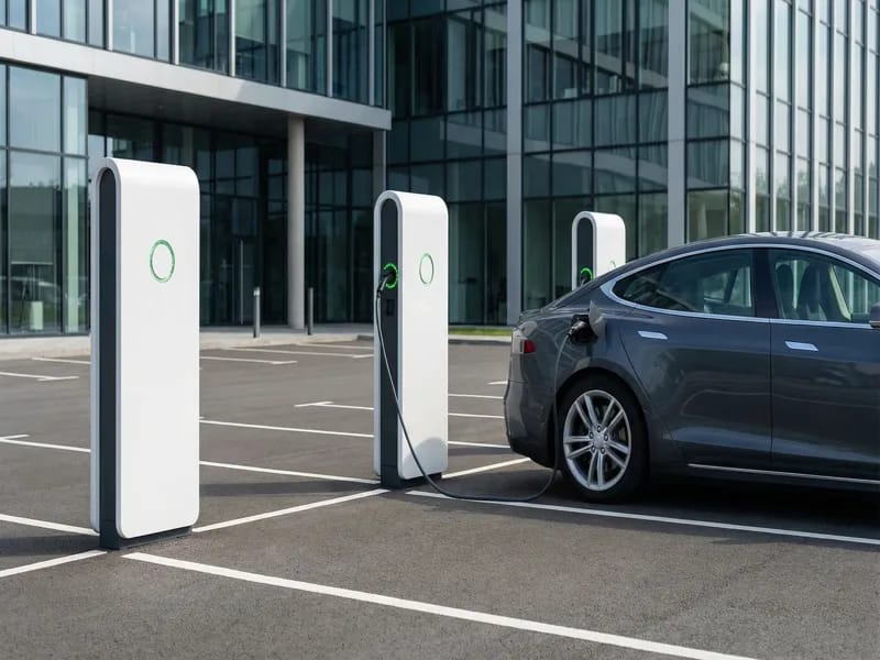 EV charging station installation at commercial property