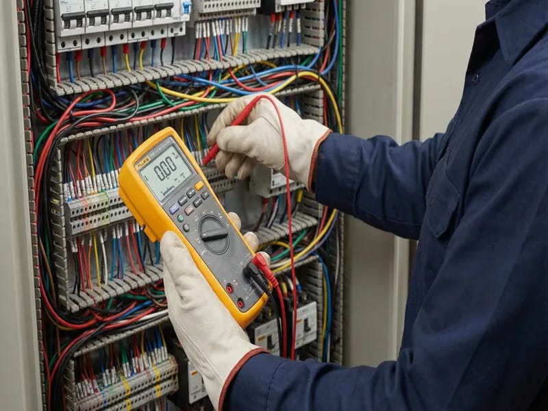 AB Security and Electrical commercial electrical team at work